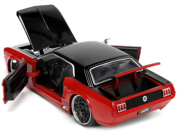 Jada 1965 Ford Mustang red black Bigtime Muscle rear wing 1:24 34202, product image 1