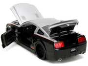 2008 Ford Shelby Mustang GT-500KR Silver and Black with Red Stripes "Bigtime Muscle" Series 1/24 Diecast Model Car by Jada image 2