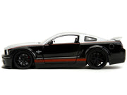 2008 Ford Shelby Mustang GT-500KR Silver and Black with Red Stripes "Bigtime Muscle" Series 1/24 Diecast Model Car by Jada image 4