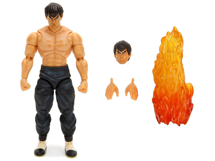 Fei Long 6" Moveable Figure with Accessories and Alternate Head and Hands "Ultra Street Fighter II: The Final Challengers" (2017) Video Game model by Jada image 2