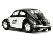 1959 Volkswagen Beetle "Punch Buggy" Black and White and Boxing Gloves Accessory "Punch Buggy" Series 1/32 Diecast Model Car by Jada image 4