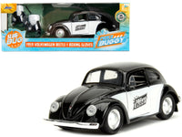 1959 Volkswagen Beetle "Punch Buggy" Black and White and Boxing Gloves Accessory "Punch Buggy" Series 1/32 Diecast Model Car by Jada image 5