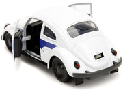 1959 Volkswagen Beetle "Holt" White with Blue Graphics and Boxing Gloves Accessory "Punch Buggy" Series 1/32 Diecast Model Car by Jada image 3