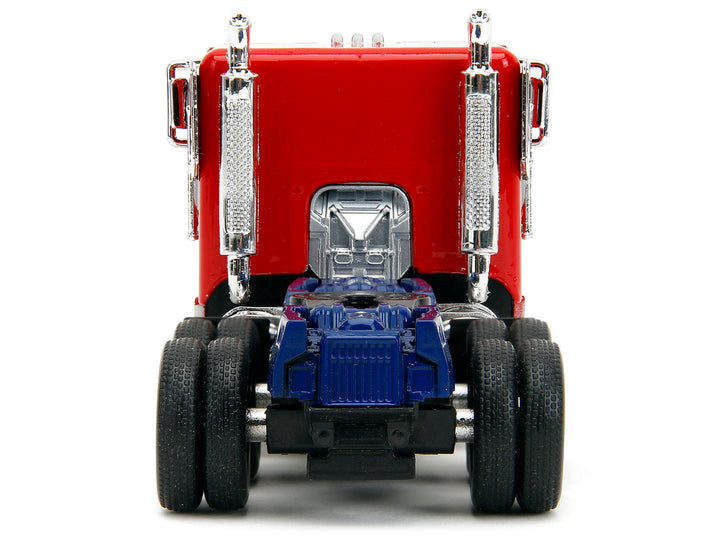 Optimus Prime Tractor Truck Red and Blue with Silver Stripes "Transformers: Rise of the Beasts" (2023) Movie "Hollywood Rides" Series 1/32 Diecast Model Car by Jada image 2