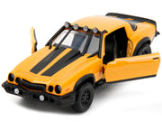 1977 Chevrolet Camaro Off-Road Version Yellow Metallic with Black Stripes "Transformers: Rise of the Beasts" (2023) Movie "Hollywood Rides" Series 1/32 Diecast Model Car by Jada image 4