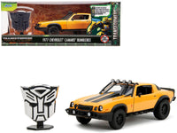 1977 Chevrolet Camaro Off-Road Version "Bumblebee" Yellow Metallic with Black Stripes and Transformers Logo Diecast Statue "Transformers: Rise of the Beasts" (2023) Movie "Hollywood Rides" Series 1/24 Diecast Model Car b image 5