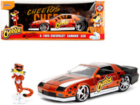 1985 Chevrolet Camaro Z/28 Orange Metallic with Graphics and Chester Cheetah Diecast Figure "Cheetos" "Hollywood Rides" Series 1/24 Diecast Model Car by Jada image 4