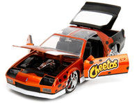 1985 Chevrolet Camaro Z/28 Orange Metallic with Graphics and Chester Cheetah Diecast Figure "Cheetos" "Hollywood Rides" Series 1/24 Diecast Model Car by Jada image 5