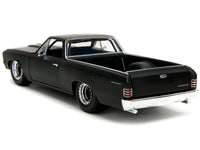 1967 Chevrolet El Camino Matt Black "Fast & Furious" Series 1/24 Diecast Model Car by Jada image 2