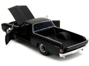 1967 Chevrolet El Camino Matt Black "Fast & Furious" Series 1/24 Diecast Model Car by Jada image 5