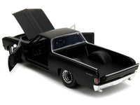 1967 Chevrolet El Camino Matt Black "Fast & Furious" Series 1/24 Diecast Model Car by Jada image 5
