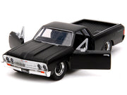 1967 Chevrolet El Camino Matt Black "Fast & Furious" Series 1/32 Diecast Model Car by Jada image 2