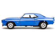 1969 Chevrolet Camaro Blue Metallic with White Stripes "2 Fast 2 Furious" (2003) Movie "Fast & Furious" Series 1/32 Diecast Model Car by Jada image 3