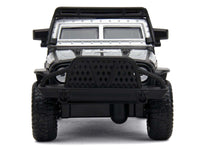 Tej's Jeep Wrangler Custom Silver Metallic with Black Top and Roof Rack "Furious 7" (2015) Movie "25 Years of Fast & Furious" Series 1/32 Diecast Model Car by Jada image 4