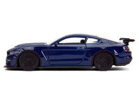 2016 Ford Mustang GT Dark Blue Metallic with White Stripe "F9" (2021) Movie "Fast & Furious" Series 1/32 Diecast Model Car by Jada image 3