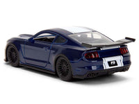 2016 Ford Mustang GT Dark Blue Metallic with White Stripe "F9" (2021) Movie "Fast & Furious" Series 1/32 Diecast Model Car by Jada image 5
