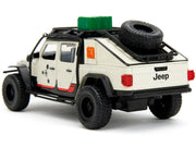 Jeep Gladiator Pickup Truck with Equipment Shell Beige with Graphics "Biosyn Genetics" "Jurassic World Dominion" (2022) Movie "Hollywood Rides" Series 1/32 Diecast Model Car by Jada image 2
