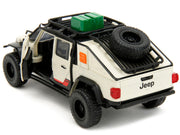 Jeep Gladiator Pickup Truck with Equipment Shell Beige with Graphics "Biosyn Genetics" "Jurassic World Dominion" (2022) Movie "Hollywood Rides" Series 1/32 Diecast Model Car by Jada image 3