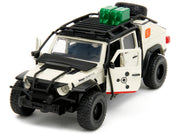 Jeep Gladiator Pickup Truck with Equipment Shell Beige with Graphics "Biosyn Genetics" "Jurassic World Dominion" (2022) Movie "Hollywood Rides" Series 1/32 Diecast Model Car by Jada image 4