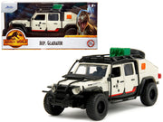 Jeep Gladiator Pickup Truck with Equipment Shell Beige with Graphics "Biosyn Genetics" "Jurassic World Dominion" (2022) Movie "Hollywood Rides" Series 1/32 Diecast Model Car by Jada image 5