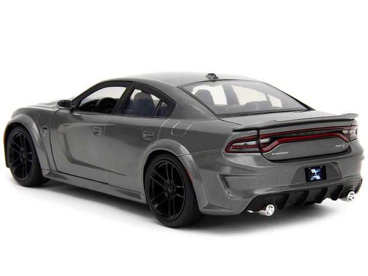 2021 Dodge Charger SRT Hellcat Gray Metallic "Fast X" (2023) Movie "Fast & Furious" Series 1/24 Diecast Model Car by Jada image 2