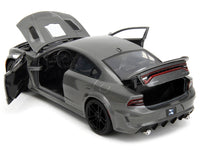2021 Dodge Charger SRT Hellcat Gray Metallic "Fast X" (2023) Movie "Fast & Furious" Series 1/24 Diecast Model Car by Jada image 4