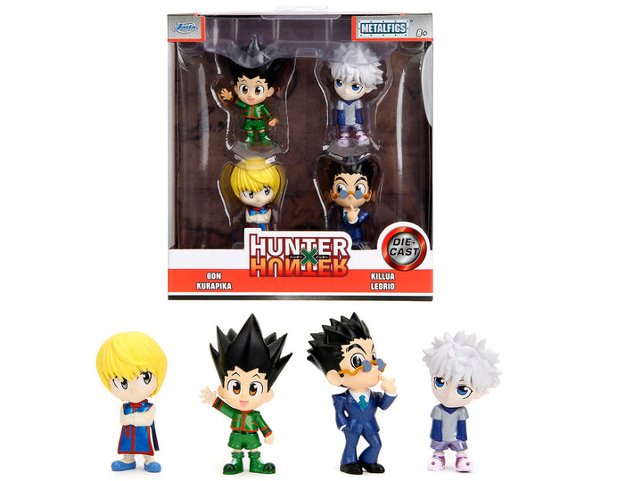 Hunter x Hunter Metalfigs four-figure set, Gon, Killua, Leorio and Kurapika together with box — Jada 34605