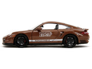 Porsche 911 Turbo Brown and Brown M&M Diecast Figure "M&M's" "Hollywood Rides" Series 1/24 Diecast Model Car by Jada image 2
