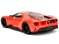 2017 Ford GT Light Red Metallic with Black Stripe "Pink Slips" Series 1/24 Diecast Model Car by Jada image 3