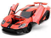 2017 Ford GT Light Red Metallic with Black Stripe "Pink Slips" Series 1/24 Diecast Model Car by Jada image 5