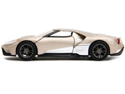 2017 Ford GT Gold Metallic with White Accents "Pink Slips" Series 1/32 Diecast Model Car by Jada image 2