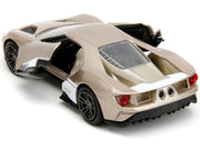 2017 Ford GT Gold Metallic with White Accents "Pink Slips" Series 1/32 Diecast Model Car by Jada image 4