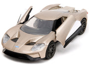 2017 Ford GT Gold Metallic with White Accents "Pink Slips" Series 1/32 Diecast Model Car by Jada image 5