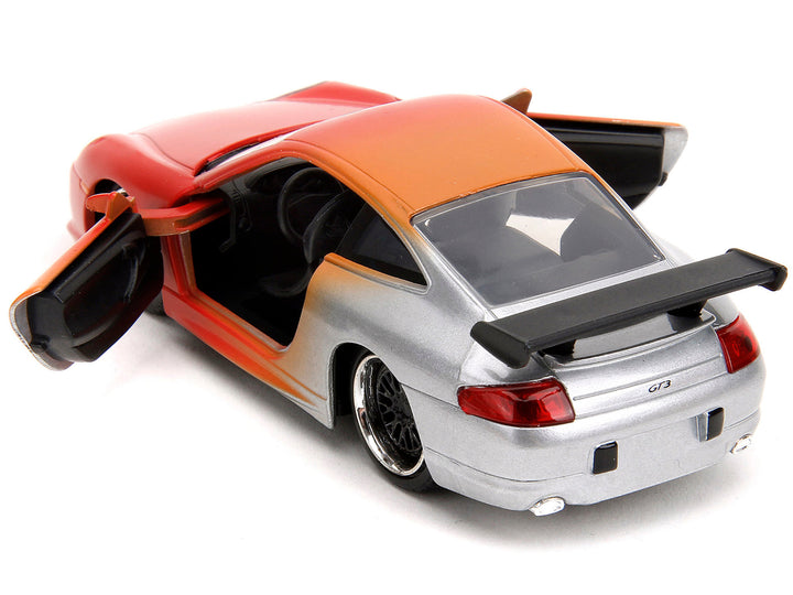 Porsche 911 GT3 RS Matt Orange and Silver Metallic "Pink Slips" Series 1/32 Diecast Model Car by Jada image 2