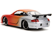 Porsche 911 GT3 RS Matt Orange and Silver Metallic "Pink Slips" Series 1/32 Diecast Model Car by Jada image 4