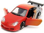 Porsche 911 GT3 RS Matt Orange and Silver Metallic "Pink Slips" Series 1/32 Diecast Model Car by Jada image 5