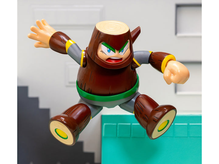 Wood Man 5" Moveable Figure (Deluxe Version) with Accessories and Alternate Head and Hands "Mega Man" (1987) Video Game Model by Jada image 2