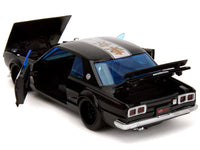 1971 Nissan Skyline GT-R RHD (Right Hand Drive) Black with Silver Stripe and Mikey Diecast Figure "Tokyo Revengers" (2021) TV Series "Anime Hollywood Rides" Series 1/24 Diecast Model Car by Jada image 3