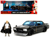 1971 Nissan Skyline GT-R RHD (Right Hand Drive) Black with Silver Stripe and Mikey Diecast Figure "Tokyo Revengers" (2021) TV Series "Anime Hollywood Rides" Series 1/24 Diecast Model Car by Jada image 4