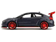 2016 Subaru WRX STI Widebody Dark Blue and Yuji Itadori Diecast Figure "Jujutsu Kaisen" (2020-2023) TV Series "Anime Hollywood Rides" Series 1/24 Diecast Model Car by Jada
