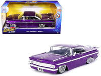 Jada 1959 Impala lowrider candy purple DUB wire wheels Street Low 1:24 34756, view 2