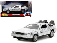 DMC DeLorean Time Machine Brushed Metal (Frost Version) "Back to the Future" (1985) Movie "Hollywood Rides" Series 1/32 Diecast Model Car by Jada image 5