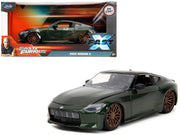 2023 Nissan Z Dark Green Metallic with Black Top "Fast X" (2023) Movie "Fast & Furious" Series 1/24 Diecast Model Car by Jada image 4
