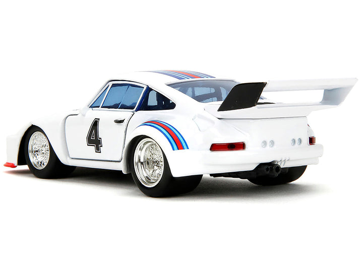 Porsche 935 Turbo #4 "Jazz" White with Blue and Red Stripes "Transformers" "Hollywood Rides" Series 1/32 Diecast Model Car by Jada image 2