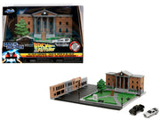 Hill Valley Courthouse Diorama with Black Pickup Truck and Delorean "Back to the Future" (1985) Movie "Nano Scene" Series Model by Jada image 4