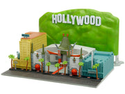 "Hollywood 100" Walk of Fame Diorama with Pink Convertible and Double-Decker Bus "Nano Scene" Series model by Jada image 5
