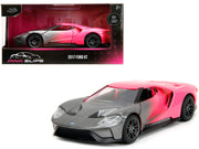 2017 Ford GT Gray Metallic and Pink Gradient "Pink Slips" Series 1/32 Diecast Model Car by Jada image 2