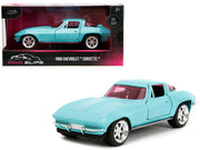 1966 Chevrolet Corvette Light Blue with Pink Tinted Windows "Pink Slips" Series 1/32 Diecast Model Car by Jada image 3