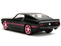 1969 Ford Mustang Black Metallic with Pink Stripes and Wheels "Pink Slips" Series 1/32 Diecast Model Car by Jada image 2