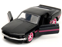 1969 Ford Mustang Black Metallic with Pink Stripes and Wheels "Pink Slips" Series 1/32 Diecast Model Car by Jada image 4